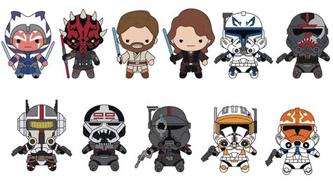 star wars character bag clip clone wars|Star Wars: The Clone Wars Box of 24 Random Bag Clips .